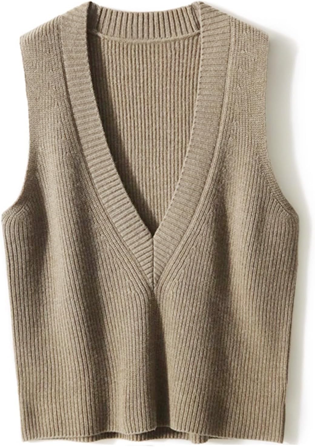 Deep V Neck Knit Sweater Vest