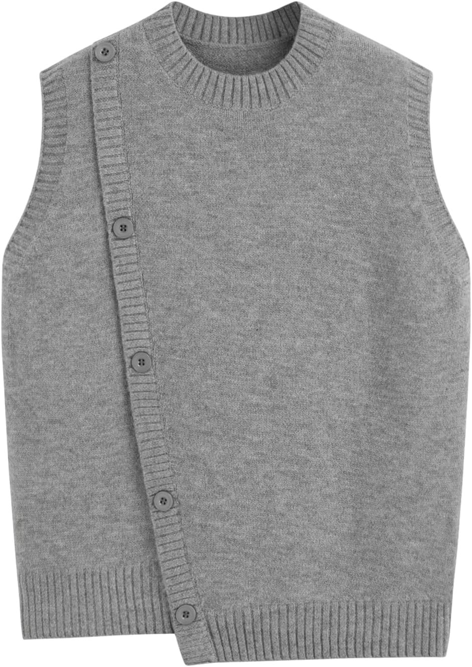 Wrap Front Crew Neck Sweater Vest