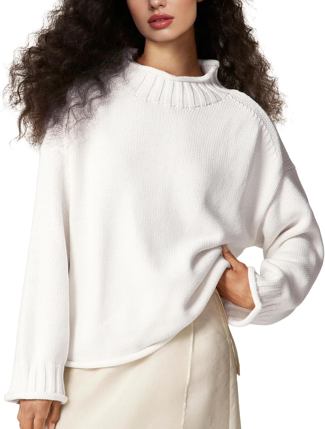 Chunky Knit Roll Neck Sweater
