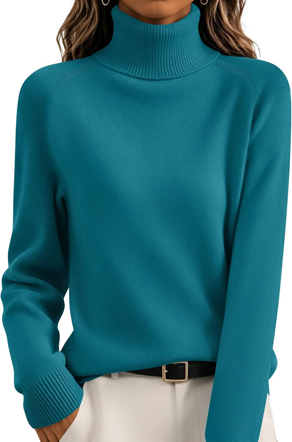 Raglan Sleeve Turtleneck Sweater