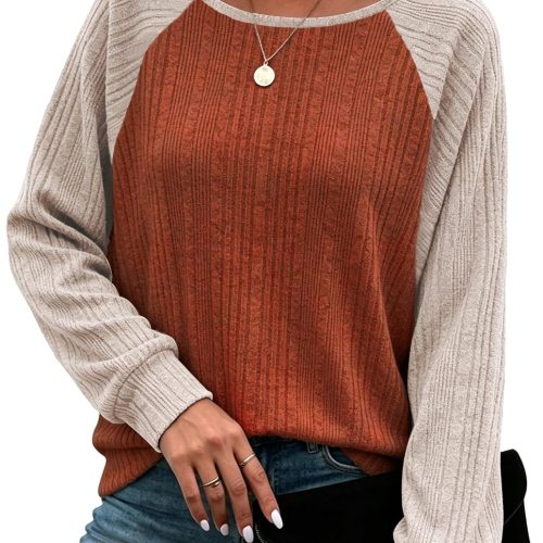 Crew Neck Batwing Long Sleeve Soft Knit Sweater